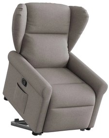 Πολυθρόνα Ανακλινόμενη με Ανύψωση Χρώμα Taupe Υφασμάτινη