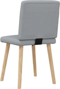 vidaXL Καρέκλες Τραπεζαρίας 2 τεμ Ανοιχτό Γκρι Υφασμάτινες