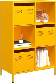 vidaXL Ντουλάπι Μουσταρδί 68x39x103,5 εκ. από Ατσάλι
