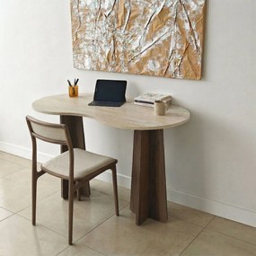 Γραφείο Τραβερτίνη / Καρυδί EROLO 120x60x75