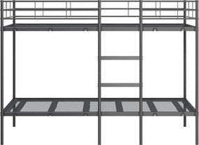 vidaXL Κουκέτα χωρίς στρώμα Μαύρο 100x190 cm Ατσάλι