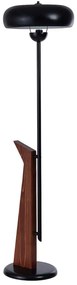 Φωτιστικό Δαπέδου 534LUN5530 Φ38x147cm 1xE27 40W Black-Walnut Opviq