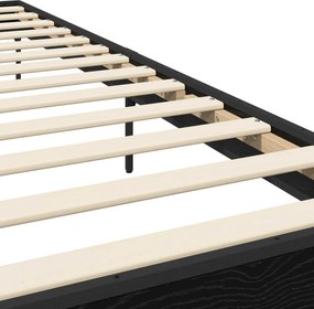 vidaXL Σκελετός Κρεβατιού Μαύρη Δρυς 80 x 200 cm Επεξεργασμένο Ξύλο