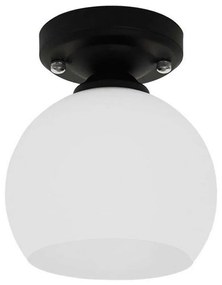 Φωτιστικό Οροφής - Πλαφονιέρα Maura 01318 1xE27 Φ13x17cm Black-White GloboStar