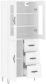 vidaXL Ντουλάπι Λευκό 69,5x34x180 εκ. από Επεξεργασμένο Ξύλο
