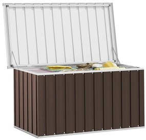 vidaXL Μπαούλο Αποθήκευσης Κήπου Καφέ 129 x 67 x 65 εκ.