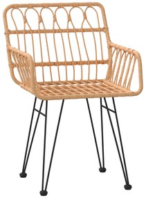vidaXL Σετ 5 Τεμαχίων Καρέκλας Κήπου Brown Poly Rattan