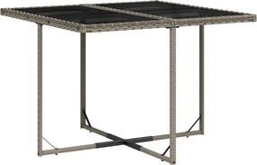 vidaXL Σετ Τραπεζαρίας Κήπου 9 τεμ. Γκρι Συνθ. Ρατάν με Μαξιλάρια