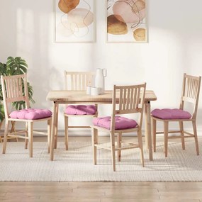 vidaXL Μαξιλάρια καθισμάτων 4 pcs Ροζ 40 x 40 x 12 εκ. ύφασμα