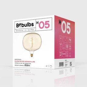 LED Filament Λαμπτήρας H05 Ellipse 220 Μελί 8,5W E27 Dimmable 2200K