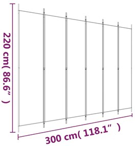 ΔΙΑΧΩΡΙΣΤΙΚΟ ΔΩΜΑΤΙΟΥ ΜΕ 6 ΠΑΝΕΛ ΑΝΘΡΑΚΙ 300X220 ΕΚ. ΑΠΟ ΎΦΑΣΜΑ 350208