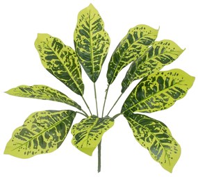 GREEN CROTON 78226 Τεχνητό Φυτό Κροτώνας Πράσινος - Μπουκέτο Διακοσμητικών Φυτών - Κλαδιών με Φύλλωμα Πράσινο Υ44cm