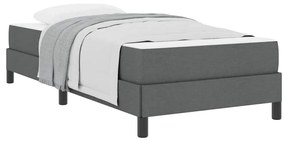 vidaXL Κρεβάτι με ελατήρια Άλλο Σκούρο γκρι 90 x 190 cm ύφασμα
