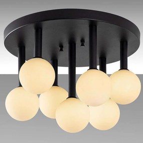 Φωτιστικό Οροφής - Πλαφονιέρα Even 942FLG1296 44x44x40cm 7xG9 10W Black Opviq