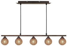Φωτιστικό Οροφής - Ράγα Sissy 4193000 Gold-Brown Viokef Metal, Glass