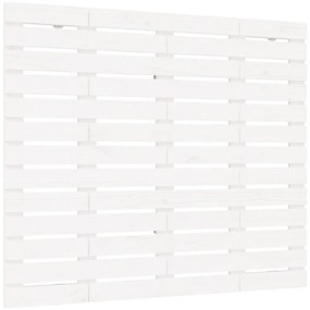 vidaXL Κεφαλάρι Τοίχου Λευκό 106 x 3 x 91,5 εκ. από Μασίφ Ξύλο Πεύκου