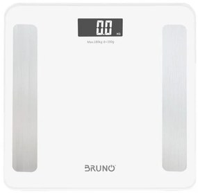 Smart Ψηφιακή Ζυγαριά Με Λιπομετρητή Έως 180kg Λευκή BRN-0058 BRUNO BRN-0058
