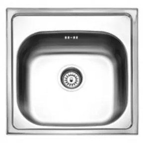 Fortinox Valley 25050 Ανοξείδωτος Λείος Ένθετος Νεροχύτης Με 1 Γούρνα 50x50cm