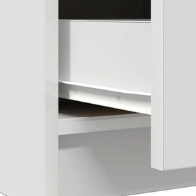 Συρταριέρα με Συρτάρια Λευκή 71x35x65 εκ. από Επεξ. Ξύλο - Λευκό
