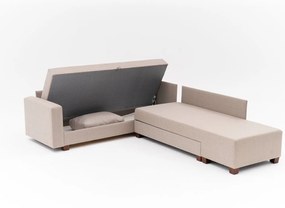 Corner Sofa-Bed Aly Right - Beige Beige