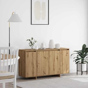vidaXL Πλαϊνό γραφείο Artisan Oak 135 x 41 x 75 εκ Επεξεργασμένο ξύλο