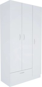 Τριφυλλη Ντουλαπα Λευκο GABI 40x90x170