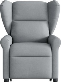 vidaXL Πολυθρόνα Ηλεκ. Ανακλινόμενη Ανύψωση Αν. Γκρι Υφασμάτινη