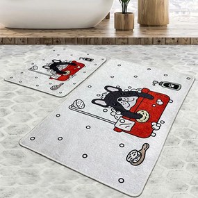 Πατάκια Μπάνιου Dogs Shower Djt 359CHL2543 (Σετ 2τμχ) Multi L'essentiel Maison 60x100cm Πολυέστερ