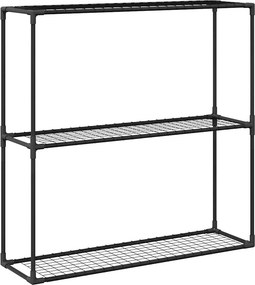 vidaXL Ράφι φυτών 3 επιπέδων Μαύρο 100 x 32 x 102 εκ. Ατσάλι
