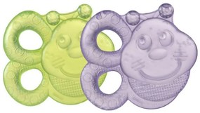 Μασητικό Οδοντοφυΐας Με Νερό Bee Water 0182213 (Σετ 2τμχ) 3 Μηνών + Green-Purple Playgro Αλουμίνιο,Πέτρα
