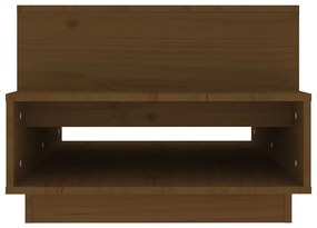 vidaXL Τραπεζάκι Σαλονιού Καφέ Μελί 80x55x40,5 εκ. Μασίφ Ξύλο Πεύκου