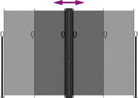 vidaXL Σκίαστρο Πλαϊνό Συρόμενο Μαύρο 220 x 600 εκ.