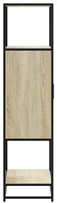Highboard Δρυς sonoma 68x35x139 cm Επεξεργασμένο ξύλο μέταλλο - Καφέ