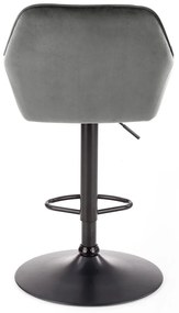 Σκαμπό μπαρ Houston 972, Γκρι, 92x55x55cm, 10 kg, Ταπισερί, Μεταλλικά | Epipla1.gr