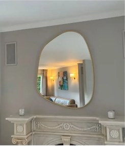Stewehome Ασύμμετρος καθρέφτης τοίχου από γυαλί 75x55 cm