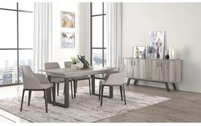 Savvidis Furniture  Επεκτεινόμενο Τραπέζι Δείπνου 150+30x90x78 N7 Σταχτί Μελαμίνη BEST-8080219