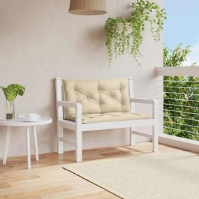 vidaXL Μαξιλάρι Πάγκου Κήπου Μπεζ 100x(50+50)x7 εκ. Ύφασμα Oxford