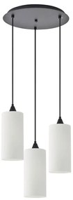 Φωτιστικό Οροφής Κρεμαστό Adept Tube 77-9002 35x300cm 3xE27 60W White Homelighting Μέταλλο,Ύφασμα