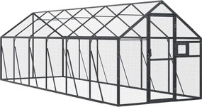 vidaXL Κλουβί Ανθρακί 1,79 x 6 x 1,85 μ. από Αλουμίνιο