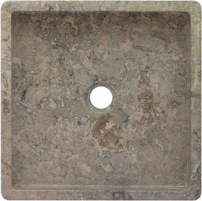 vidaXL Νιπτήρας Γκρι 40 x 40 x 10 εκ. Μαρμάρινος