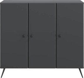 vidaXL Πλαϊνό γραφείο Μαύρο 89 x 34,5 x 80 εκ Επεξεργασμένο Ξύλο
