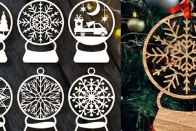 Intra απο ξύλο plywood 3mm-4mm πάχος Χριστουγεννιάτικου Στολίδι Paper Cut Δίασταση 8x8 cm INTRAFABR-83625744