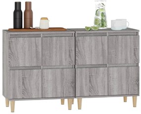 vidaXL Ντουλάπι 2 τεμ. Γκρι Sonoma 60x35x70 εκ. από Επεξεργασμένο Ξύλο