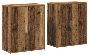 vidaXL Highboard 2 pcs Παλιό ξύλο 60 x 31 x 70 εκ Επεξεργασμένο ξύλο