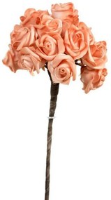 Artekko Roses Bouquet Μπουκέτο με Τεχνητά Τριαντάφυλλα Λάτεξ Πορτοκαλί (14x14x65)cm