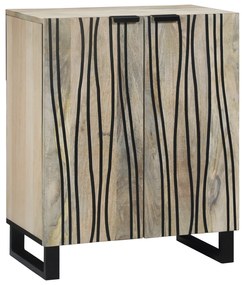 vidaXL Πλαϊνό γραφείο Λευκό 60 x 33.5 x 75 εκ. Μασίφ ξύλο μάνγκο