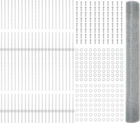 vidaXL Σιδερένιο πλέγμα με στήλη 100 x 1 μ (Π x Υ)