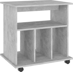 vidaXL Ντουλάπι Τροχήλατο Γκρι Σκυρ. 60 x 45 x 60 εκ. από Επεξ. Ξύλο
