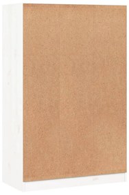 Βιβλιοθήκη Λευκή 70 x 33 x 110 εκ. από Μασίφ Ξύλο Πεύκου - Λευκό