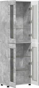 vidaXL Highboard με ράφι FLORIN Σκυρόδεμα Γκρι 60 x 35 x 182 εκ.